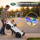 Licensed 12V White Land Rover Ride-On Car with Suspension and Remote Control