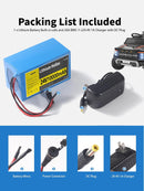 24V 10Ah Lithium Battery with 29.4V 1A Charger for Children's Ride-On Toys, Single Unit