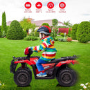 12V Children's Electric 4-Wheel Quad Car with Music and LED Lights, Speeds Up to 2.2mph