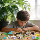 120-Piece Set of Mini 3D Printed Animal Figurines for Kids' Goodie Bags