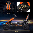 Electric 12V Go Kart for Kids with Speed Control, Orange