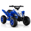12V Kids Electric ATV Quad with LED Lights and 7 mph Speed - Navy