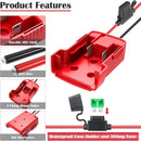 Milwaukee M18 Power Wheel Adapter Kit with 12AWG Wire and Safety Fuses