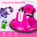 Pink 12V Electric Bumper Car for Toddlers with 360° Spin Feature