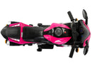 Pink Electric Ride-On Motorcycle for Girls with Training Wheels - Suitable for Ages 3 and Up
