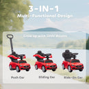 Mercedes-Benz C-Class Red 2-in-1 Ride-On and Push Car