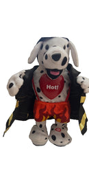 Playful Paws Light-Up Dalmatian Firefighter Plush Toy