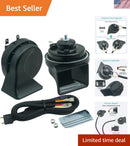 128dB Dual-Tone Automotive Horn Set with 1-to-2 Splitter