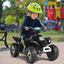 6V Electric Quad ATV for Kids - 4-Wheel Ride-On Toy for Toddlers in Black with Forward & Reverse 기능