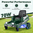 12V Kids Electric Lawn Mower with Dual Control Sticks and LED Lights for Ages 3-8