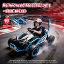 24V 400W Children's Electric Drift Go-Kart with Roll Cage, Safety Harness, and Bluetooth