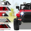 12V Electric Ride-On Truck for Kids with Remote Control, Music, and Lights - Red