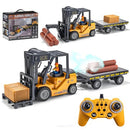 2.4GHz Remote-Controlled Forklift Truck with Trailer and Spray功能