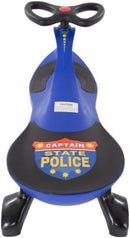 Police-Inspired Wiggle Car for Toddlers - Ages 3 and Up, 110 lbs Capacity