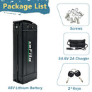 48V 13Ah Lithium-ion Battery for Folding Bike with 30A BMS