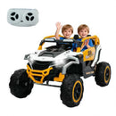 12V Dual-Seater White Ride-On UTV for Kids with Remote Control