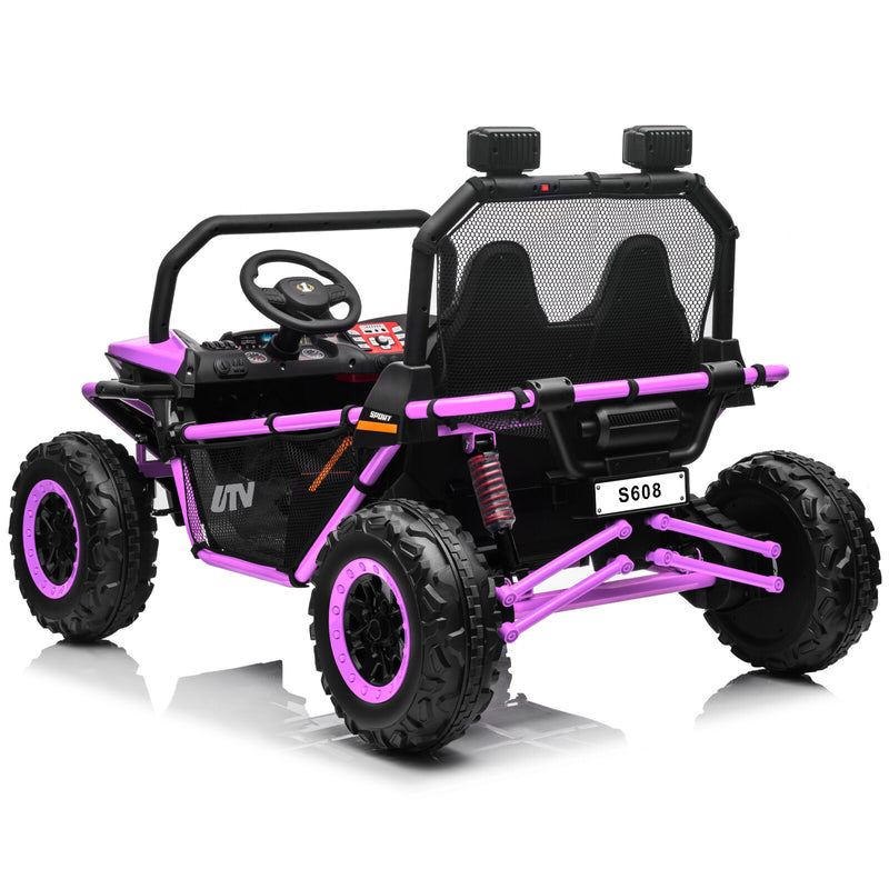 24V Electric Kids Ride-On UTV Truck with 2 Seats, 4WD and Remote Control, 4x80W Motors