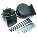 NEOGET 12V Dual Tone Electric Car Horn - Super Loud Waterproof Black