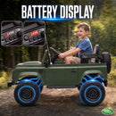12V Green Land Rover Defender Electric Vehicle for Children Aged 3 and Up