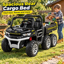 24V Electric 4WD Kids Dump Truck with Remote Control and Two-Seater Design