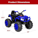 12V Electric ATV Ride-On Quad Car for Kids with Bluetooth, LED Lights, and 3.7mph Speed