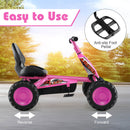 Kids 4-Wheel Pedal Go-Kart with Steering Handlebars for Toddlers