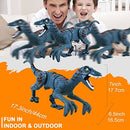 Blue Remote-Controlled Velociraptor Dinosaur Toy for Children