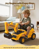 Excavator Push Car for Toddlers Aged 19 to 36 Months