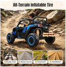 24V Electric UTV for Kids with Remote Control, 2 Seater, 800W, LED Lights, Blue