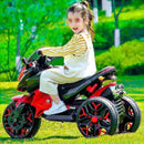 12V Battery Operated 3-Wheel Motorcycle Toy for Kids with Illuminated Wheels
