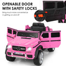 12V Licensed Pink Mercedes-Benz Kids Ride-On Car with Trunk and Remote Control