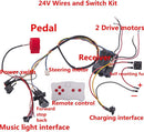24V Kids Car Custom Wiring and Switch Set with Remote Control