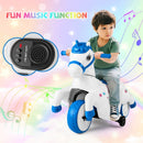 12V Ride-On Unicorn Toy for Kids with Training Wheels, Music, and One-Button Start