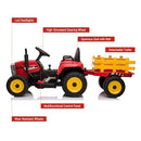 12V Kids Electric Tractor with Trailer & Remote Control, 5MPH