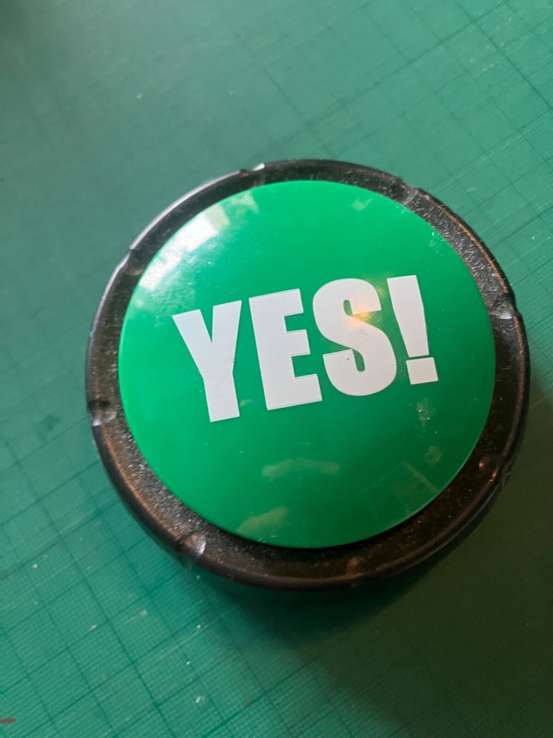 Talking Sound Button Toy Green and Black with Batteries Included for Desk Fun