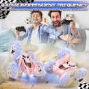 Vibrant 360° Pink and Purple Remote Control Stunt Car for Kids