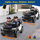 24V All-Terrain Electric Ride-On Toy with Megaphone Siren and Flashing Lights