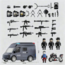 Lights & Sounds Friction Police Car Toy Truck for Kids Aged 3-12