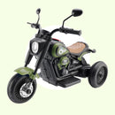 Colorful Light and Music 3-Wheel 6V Electric Ride-On Motorcycle for Kids - Green B9