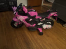 Barbie Pink Battery Powered Ride-On Motorcycle w/ Training Wheels