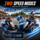 Qaba 24V Dual Motor Electric Drift Go Kart for Kids Ages 6 and Up, White