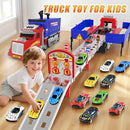 Race Track Adventure Set with 6 Metal Cars, Lights & Sounds | Compact Design