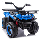 24V 160W Electric Off-Road ATV for Kids with Bluetooth and LED Lights - Blue