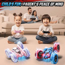 360° STEM Remote Control Car for Kids with USB-C & Modular Battery in Blue and Red