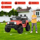 12V Electric Ride-On Truck for Kids with Parental Remote Control in Spring Red