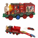 Red 2-in-1 Train Set with Folding Garage and Three Mini Cars