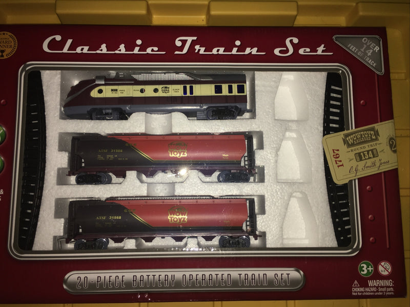 Vintage Style Classic 20-Piece Train Set with 14ft Track