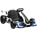 Electric Go Kart with 24V Power, 7.5 MPH Speed, Adjustable Seat, and Gentle Acceleration in White