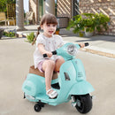 Licensed Vespa Toddler Ride-On Motorcycle with LED Lights and Training Wheels