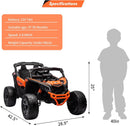 Electric 4-Wheel Drive UTV for Kids - 2-Seater Off-Road Ride-On with Remote Control